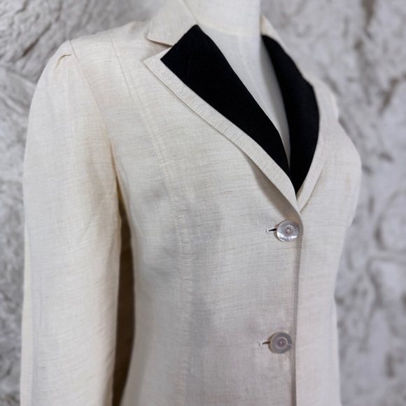 Ralph Lauren Blue Label Linen Duster Jacket French White | 6 - Picture 2 of 6